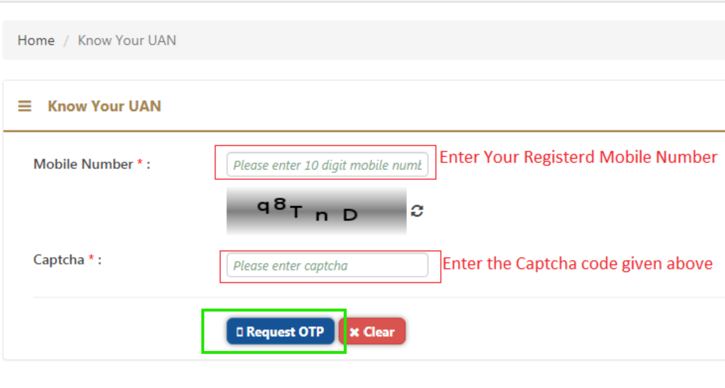 Enter your registered mobile number