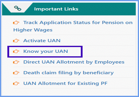 Know your UAN Status