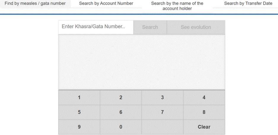 type your Gata number (Khasra number)