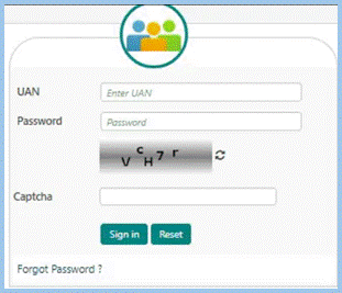 enter your UAN & password